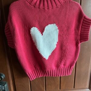 Valentines Sweater Vest. New with tags. Size s/m